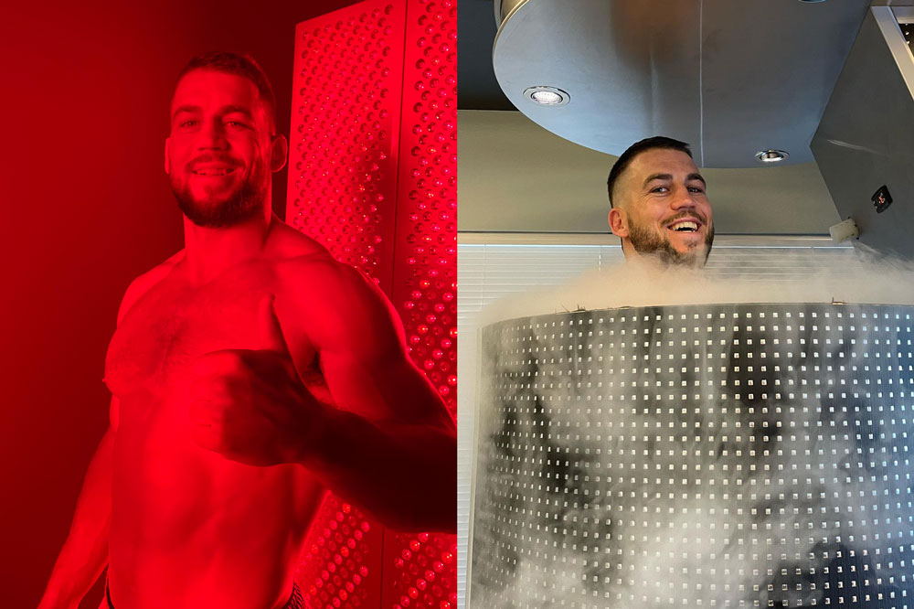 Crossfit athlete using Carbon World Health recovery services of red light therapy and cryotherapy